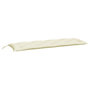 Voir la diapositive 2 : VIDAXL Coussin de banc de jardin blanc creme 150x50x7 cm tissu oxford