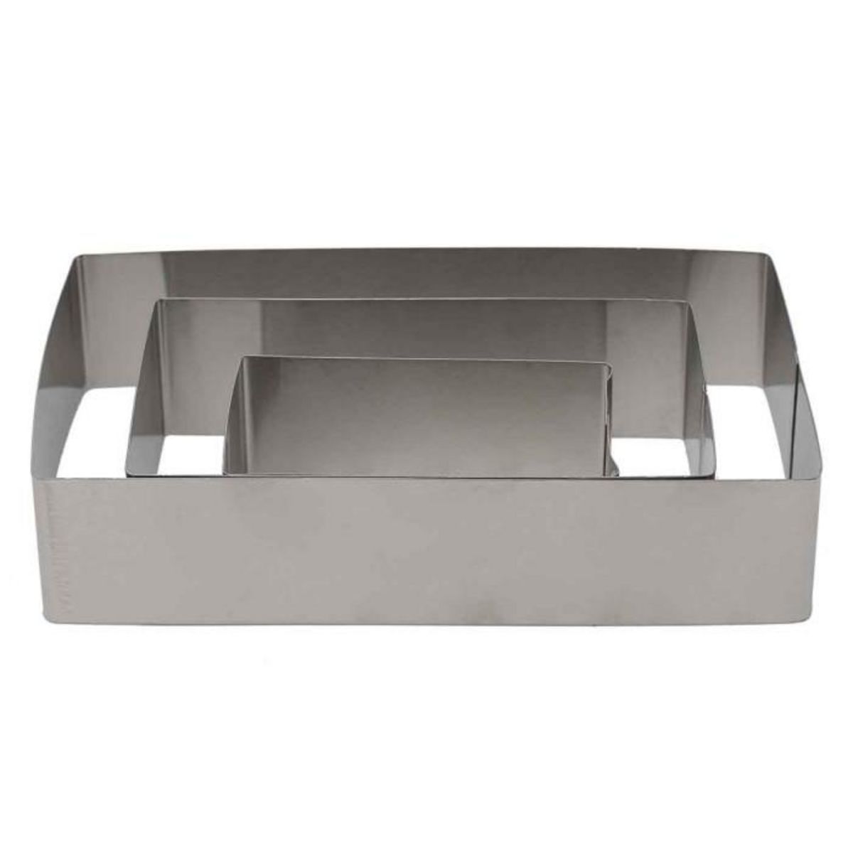 Paris Prix Lot de 3 Cadres à Pâtisserie  Rectangulaires  20cm Argent