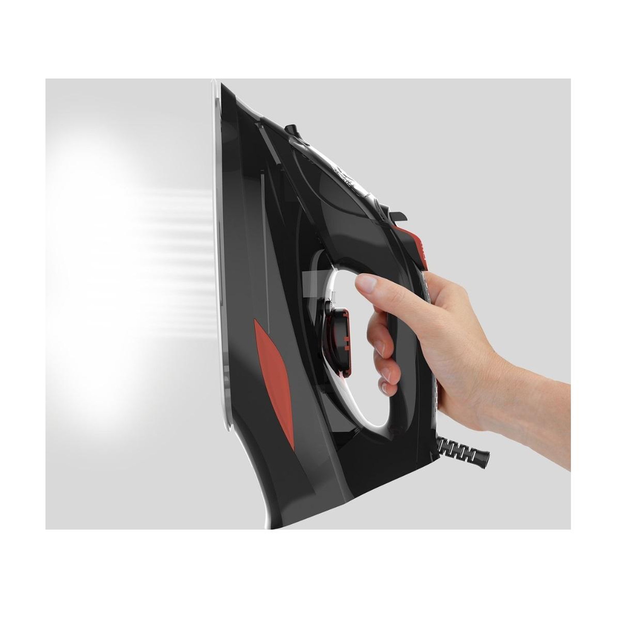 Voir la diapositive 6 : Black et Decker Fer à repasser vapeur 3000w 45g/min noir et rouge - BXIR3000E