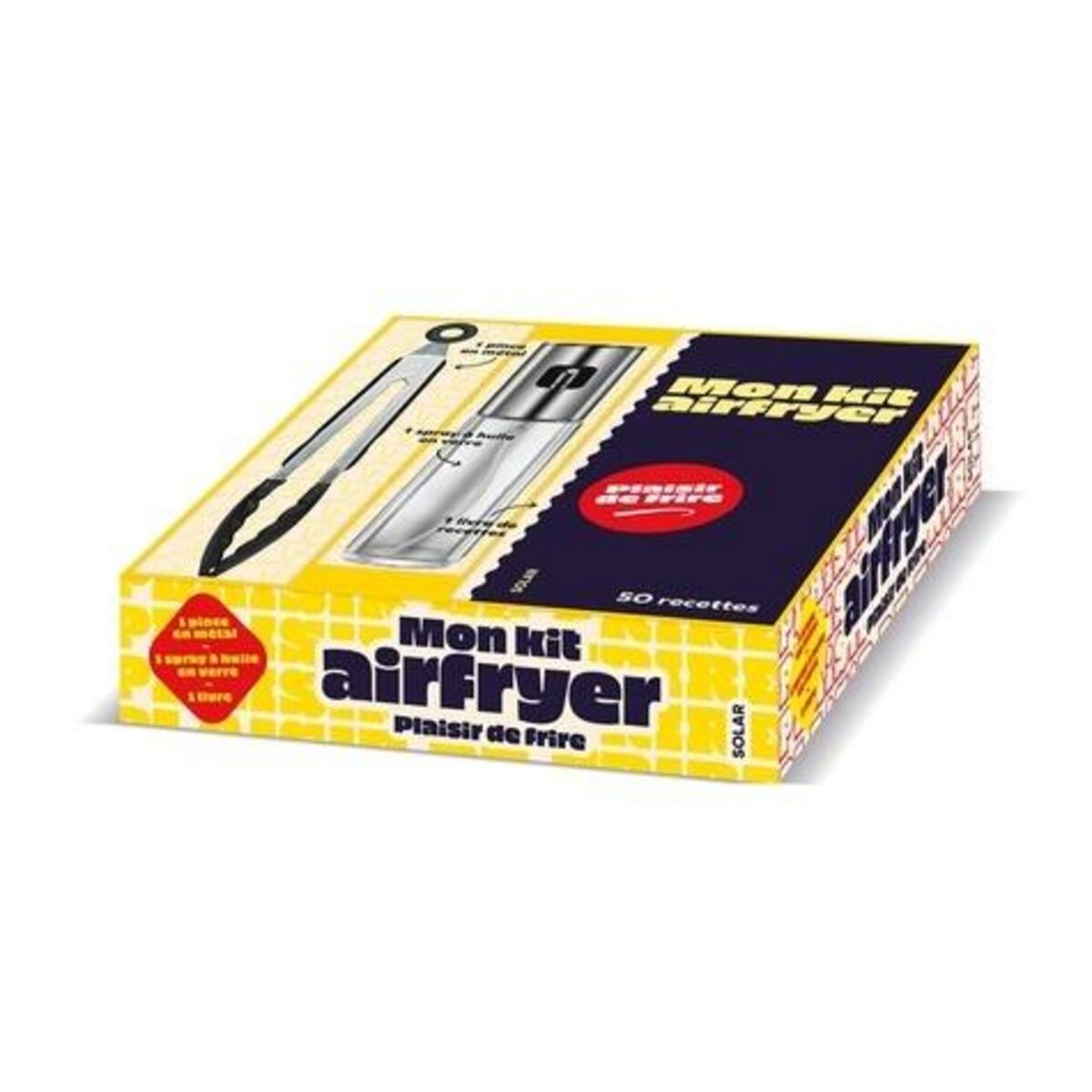 MON KIT AIRFRYER. PLAISIR DE FRIRE. AVEC 1 PINCE EN METAL, 1 SPRAY A HUILE EN VERRE ET 1 LIVRE DE RECETTES, Nieto Dorian