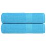 Voir la diapositive 1 : VIDAXL Essuie mains 2 pcs turquoise 50x100 cm 360 g m² 100% coton