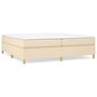 Voir la diapositive 2 : VIDAXL Sommier a lattes de lit avec matelas Creme 200x200 cm Tissu