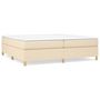 Voir la diapositive 2 : VIDAXL Sommier a lattes de lit avec matelas Creme 200x200 cm Tissu