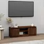 VIDAXL Meuble TV avec porte Chene marron 102x30x36 cm