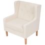 Voir la diapositive 2 : VIDAXL Fauteuil blanc creme tissu