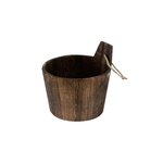 CENTRALE BRICO Panier H.16.5 x l.16 bois marron, Oslo pin wenge