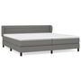 Voir la diapositive 2 : VIDAXL Sommier a lattes de lit avec matelas Gris fonce 200x200cm Tissu