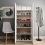 Voir la diapositive 3 : VIDAXL Armoire a chaussures Blanc 80 x 35,5 x 180 cm Bois d'ingenierie