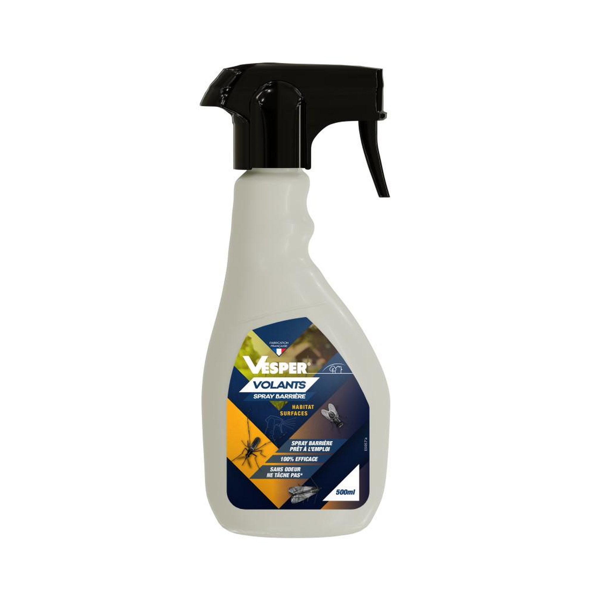 Vesper Spray barrière insectes volants 500 ml - Sans odeur, ne tâche pas