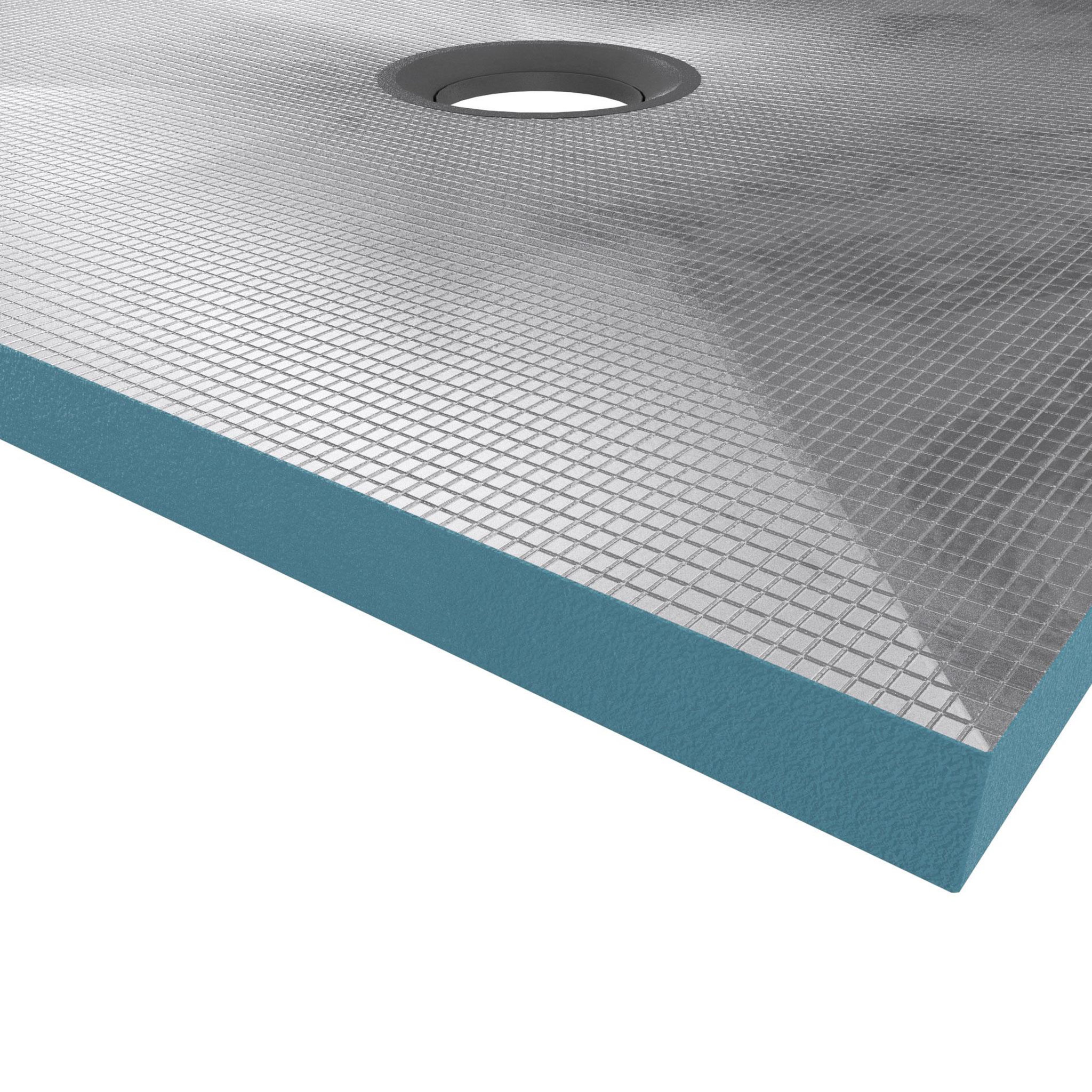 Voir la diapositive 2 : Aurlane Bac receveur de douche à carreler 90x90cm recoupable sur mesure RAINY 90 pour douche à l'italienne