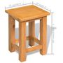 Voir la diapositive 6 : VIDAXL Tables d'appoint 2 pcs 27 x 24 x 37 cm Bois de chene massif
