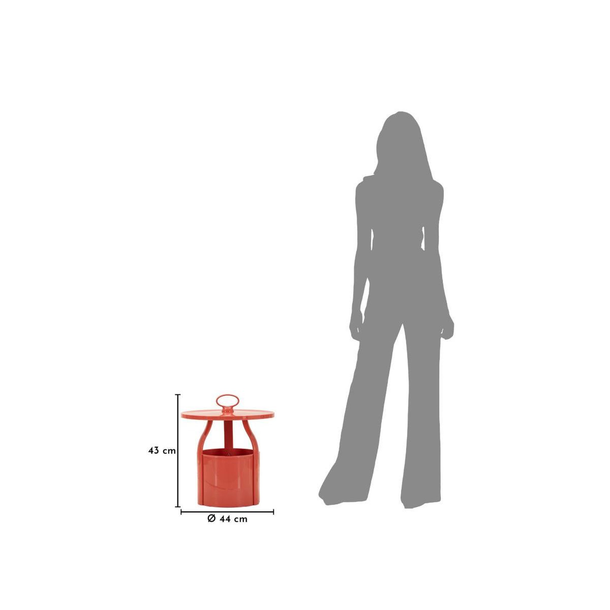 Voir la diapositive 6 : Paris Prix Table d'appoint design  iris  44cm rouge
