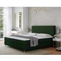 Voir la diapositive 1 : BEST MOBILIER Rafaela - lit boxspring - 160x200 - coffres et surmatelas inclus - en velours