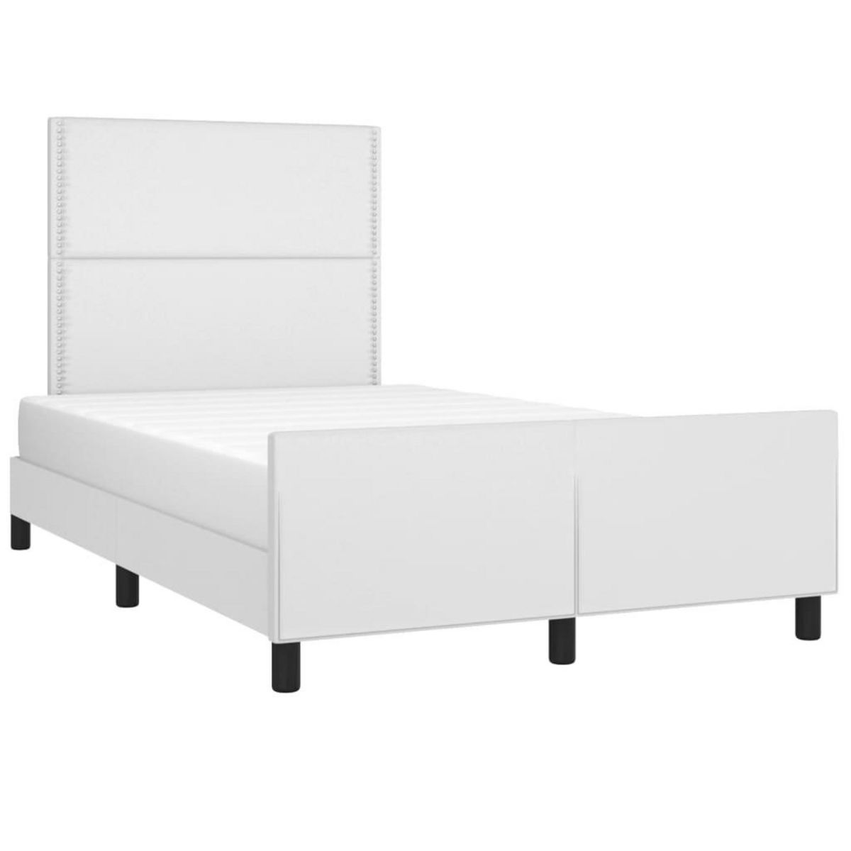 VIDAXL Cadre de lit sans matelas blanc 120x200 cm similicuir