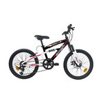 FREERIDER Vélo enfant - VTT 20'' Garçon - Tout Suspendu - Frein à disque avant - 6 Vitesses - Dérailleur Shimano