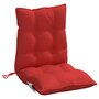 Voir la diapositive 5 : VIDAXL Coussins de chaise a dossier bas lot de 2 rouge tissu oxford