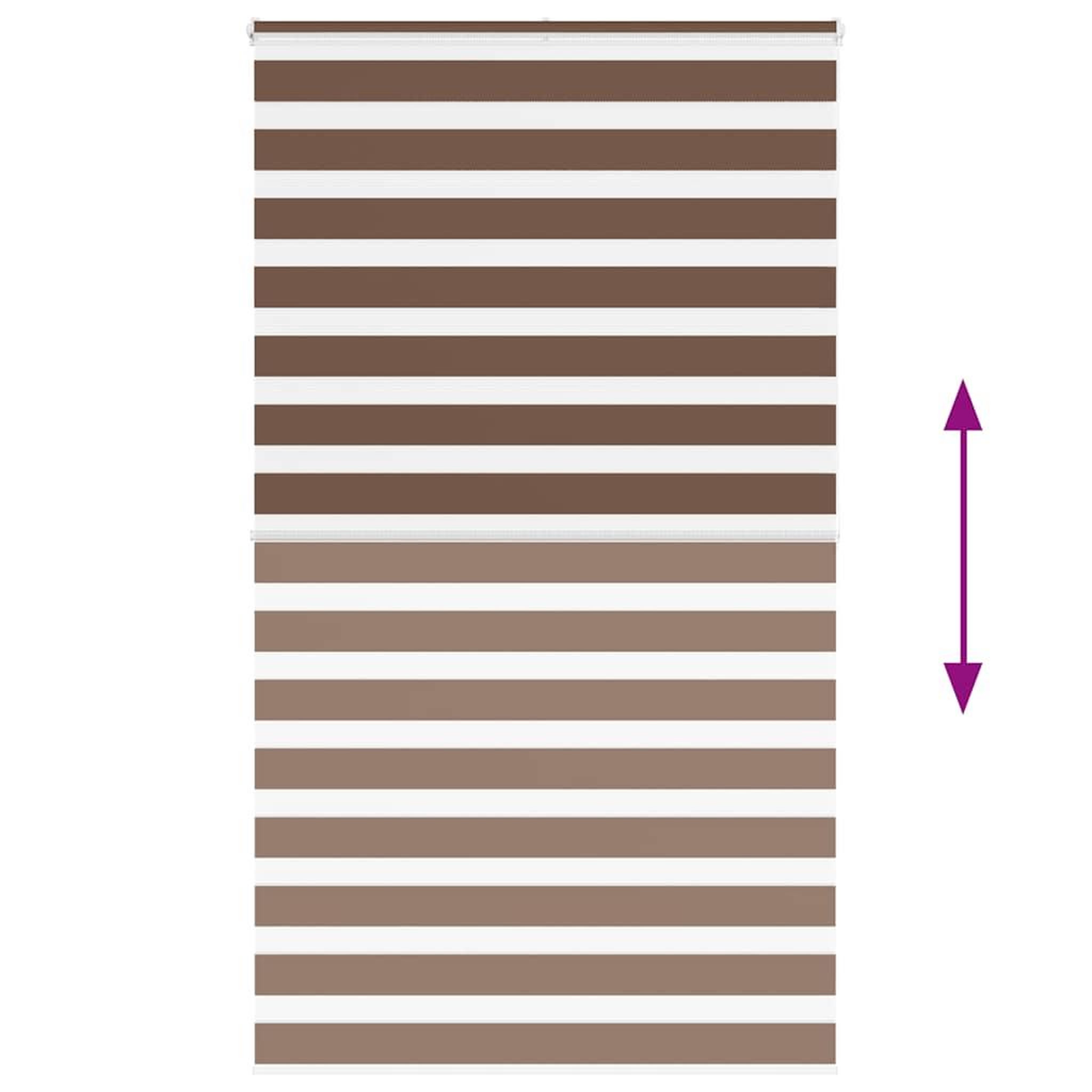 Voir la diapositive 5 : VIDAXL Store zebre marron 120x200cm largeur du tissu 115,9cm polyester