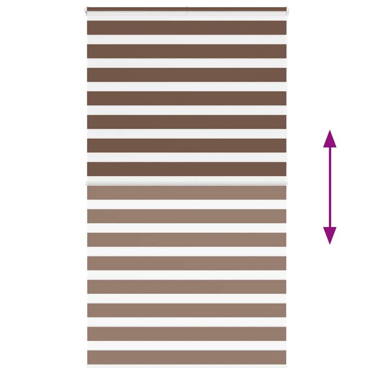 VIDAXL Store zebre marron 120x200cm largeur du tissu 115,9cm polyester