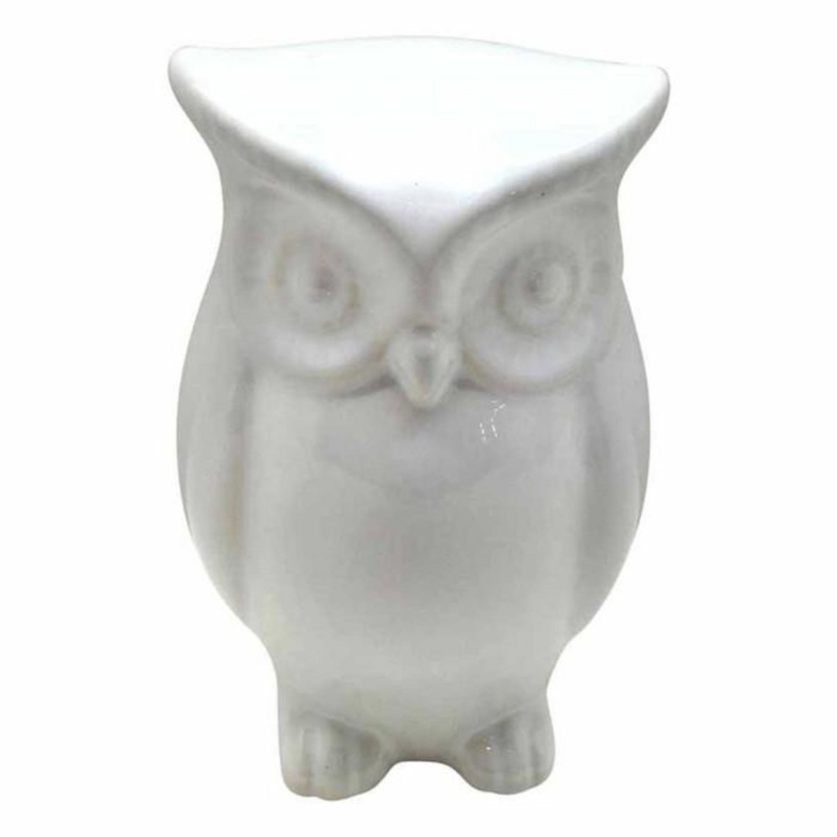 Paris Prix Statue Déco en Céramique  Jolie Chouette  15cm Blanc