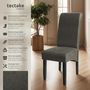 Voir la diapositive 2 : tectake Chaise de salle à manger avec revêtement en cuir synthétique gris marbré Lot de 4
