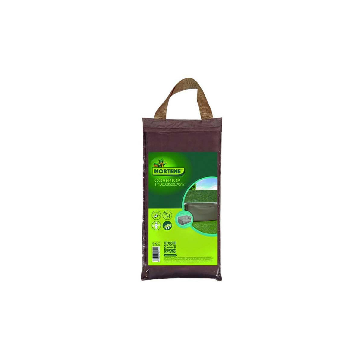 Nortene Housse de protection pour canapé 2 places COVERTOP - Taupe - 140 x 85 x 70 cm