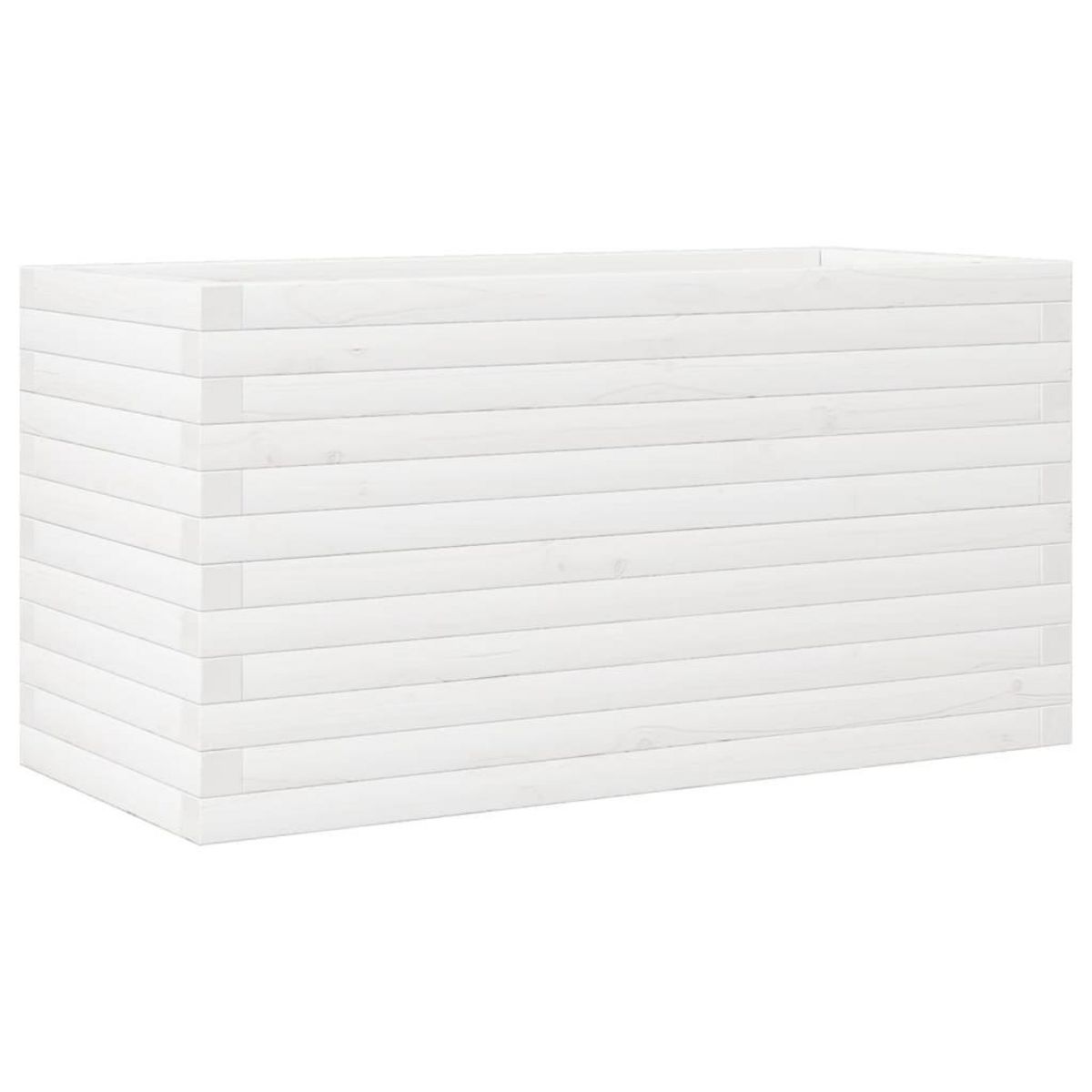 VIDAXL Jardiniere blanc 90x40x46 cm bois de pin massif