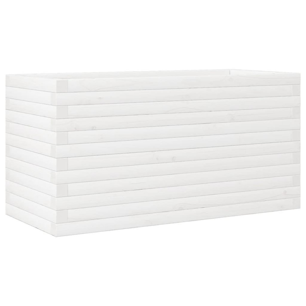 VIDAXL Jardiniere blanc 90x40x46 cm bois de pin massif