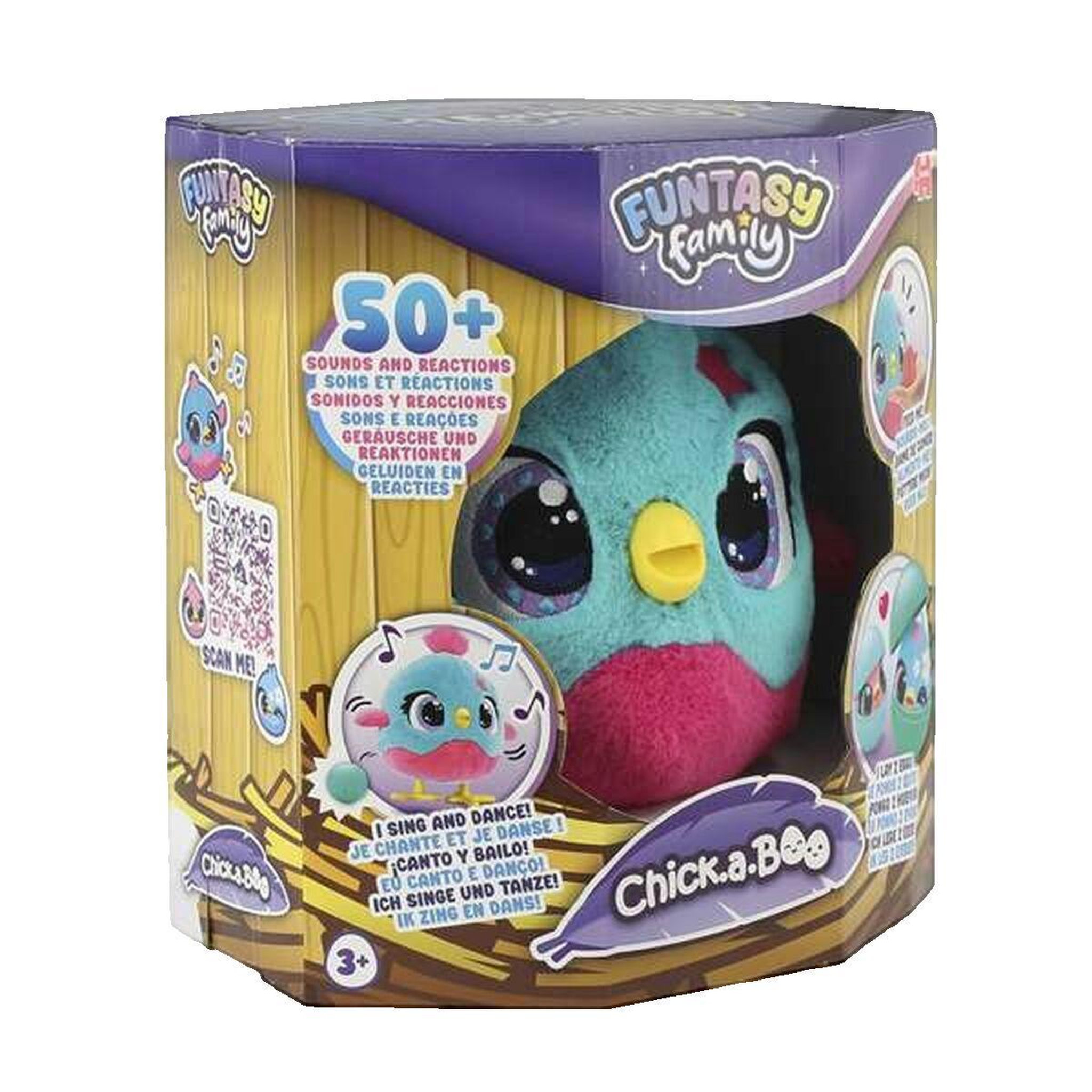 Voir la diapositive 2 : Dujardin Peluche interactive Dujardin Funtasy Family Chick-a-Boo multicolore