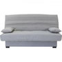 Voir la diapositive 1 : MARKET24 Banquette clic clac 3 places - Matelas 17 cm - Tissu gris clair - L199 x P96 x H103 cm - CHLoe