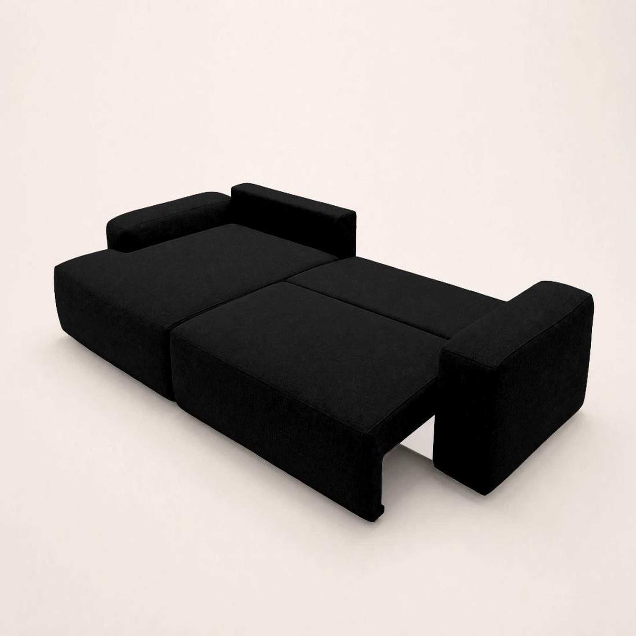 Voir la diapositive 4 : BEST MOBILIER Tama - canapé d'angle gauche 4 places convertible avec coffre en tissu
