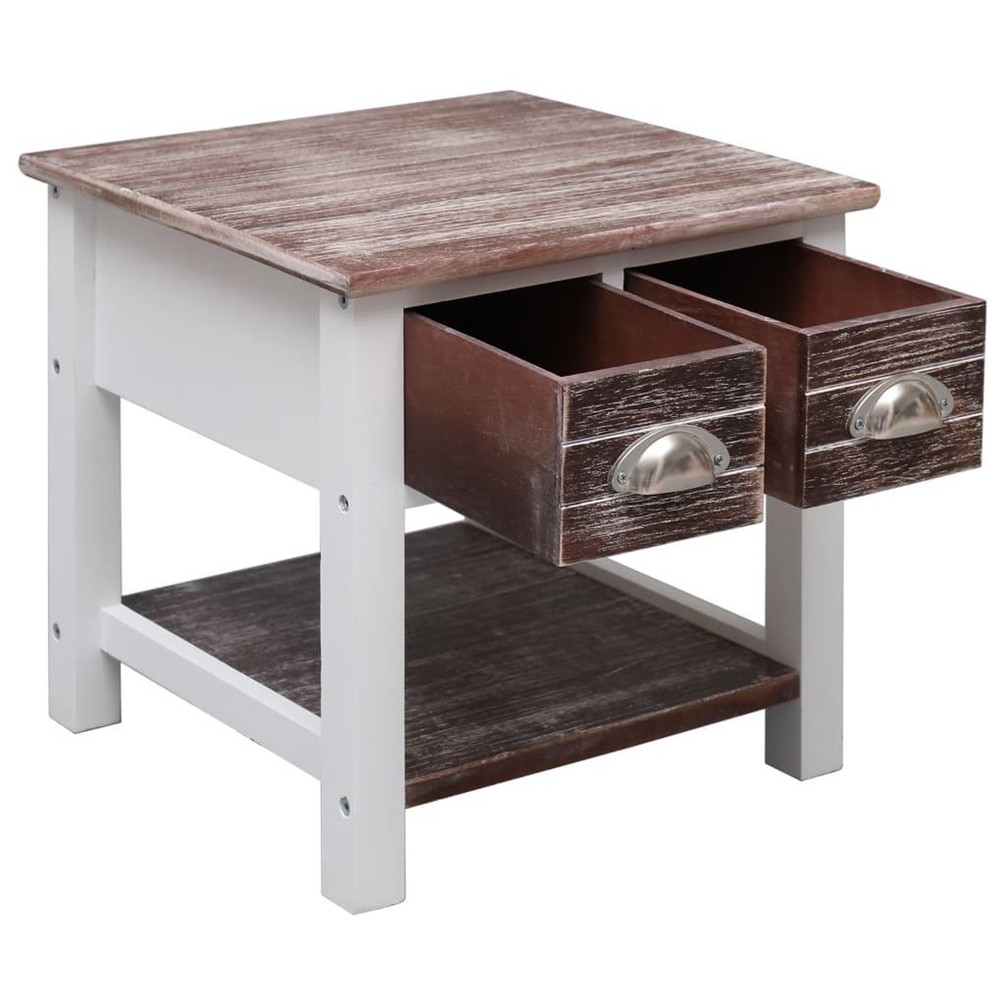 Voir la diapositive 4 : VIDAXL Table d'appoint Marron 40x40x40 cm Bois de Paulownia