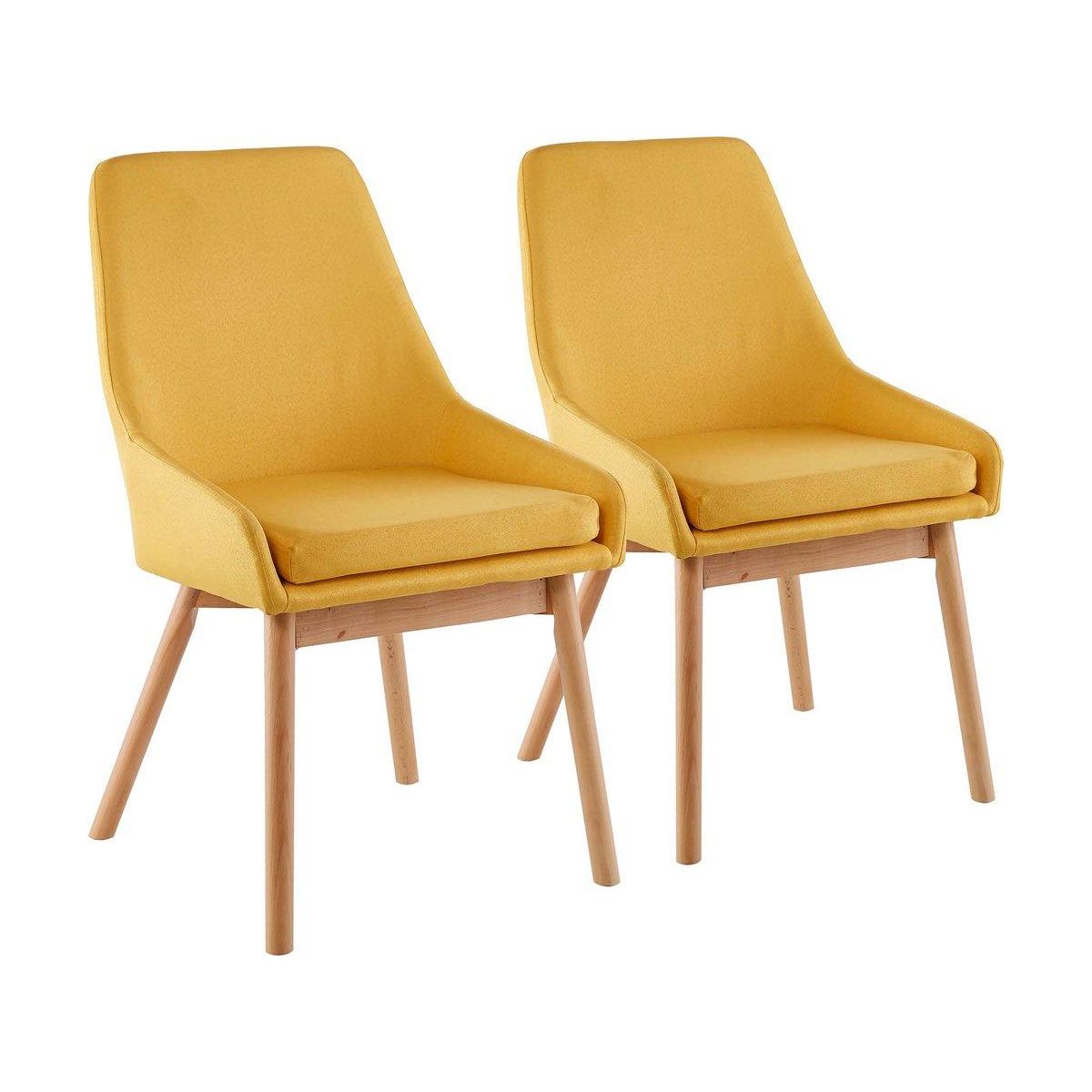 Habitat et Jardin Lot de 2 chaises  Tamiko  - Jaune