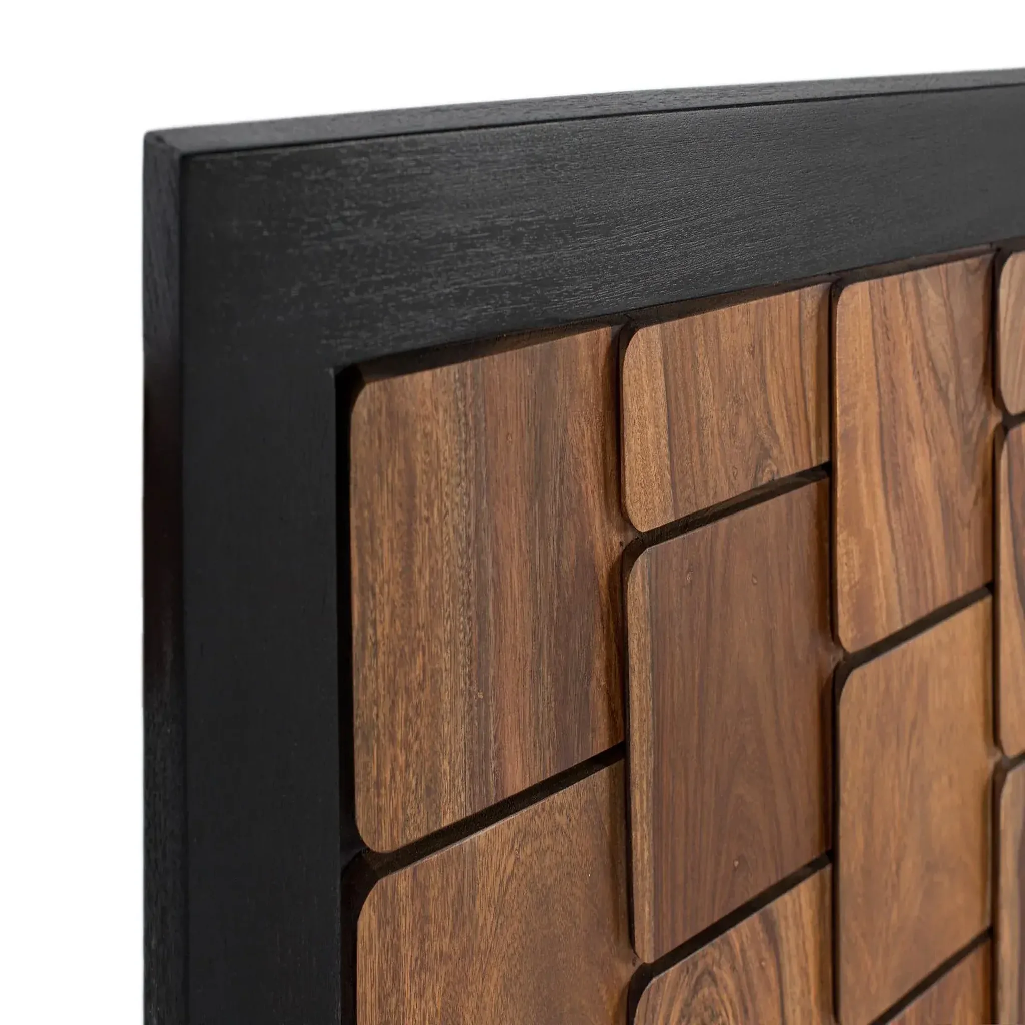 Voir la diapositive 4 : GINER Y COLOMER SL Tête de lit en bois de manguier et de palissandre 170 cm style contemporain