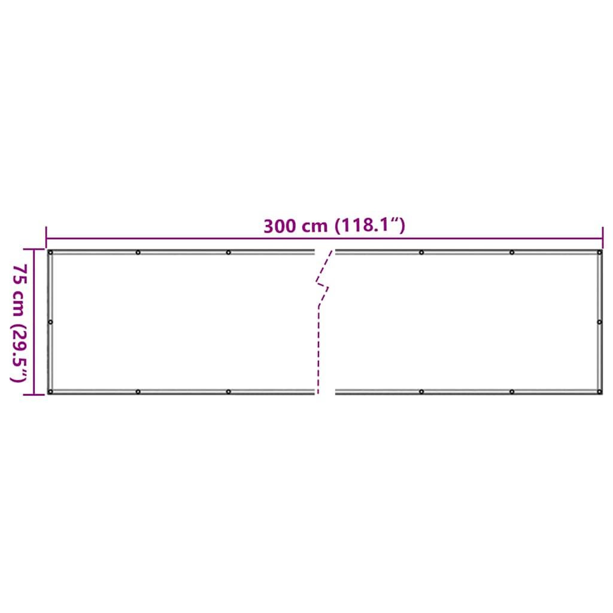 Voir la diapositive 6 : VIDAXL Ecran d'intimite de balcon anthracite 300x75 cm PVC