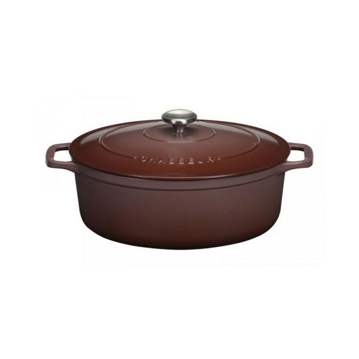 Chasseur Daubière en fonte émaillée 33cm bois de rose - puc473362