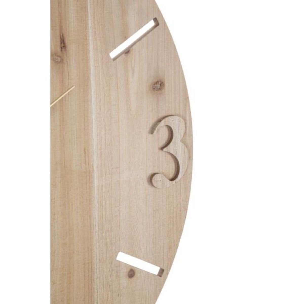 Paris Prix Horloge Murale Design  Wordy  60cm Naturel & Noir