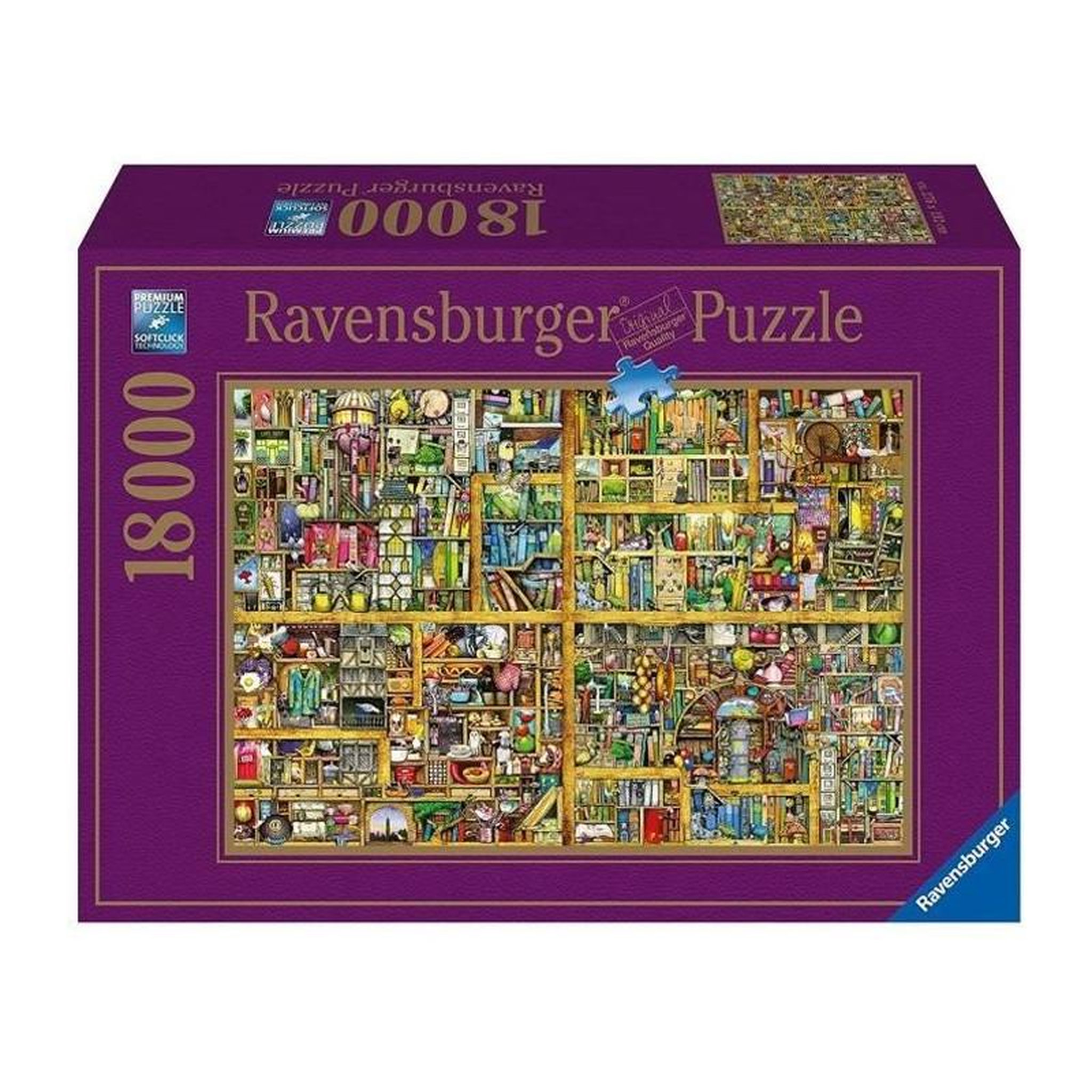 RAVENSBURGER Puzzle adulte 18000 pièces Bibliothèque magique paysage détaillé défi extrême – Educa