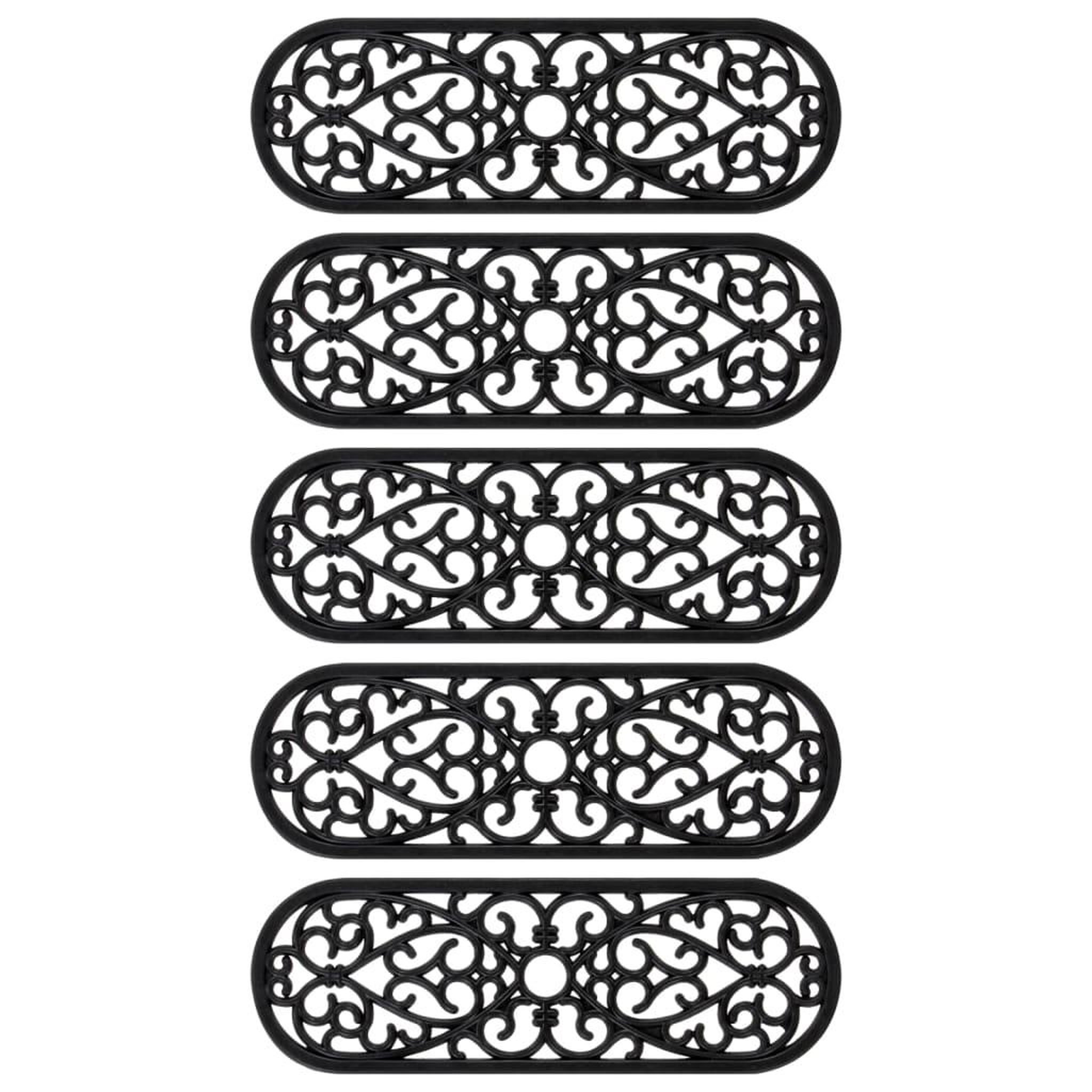Voir la diapositive 3 : VIDAXL Marches d'escalier 5 pcs 25x75 cm caoutchouc