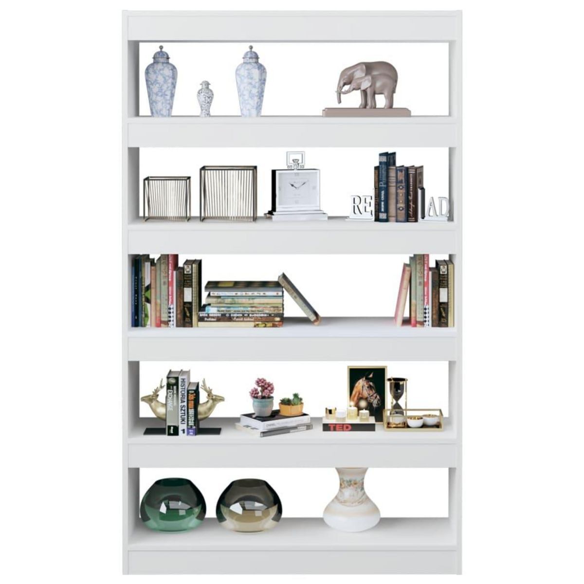 VIDAXL Bibliotheque/Separateur de piece Blanc 100x30x166 cm