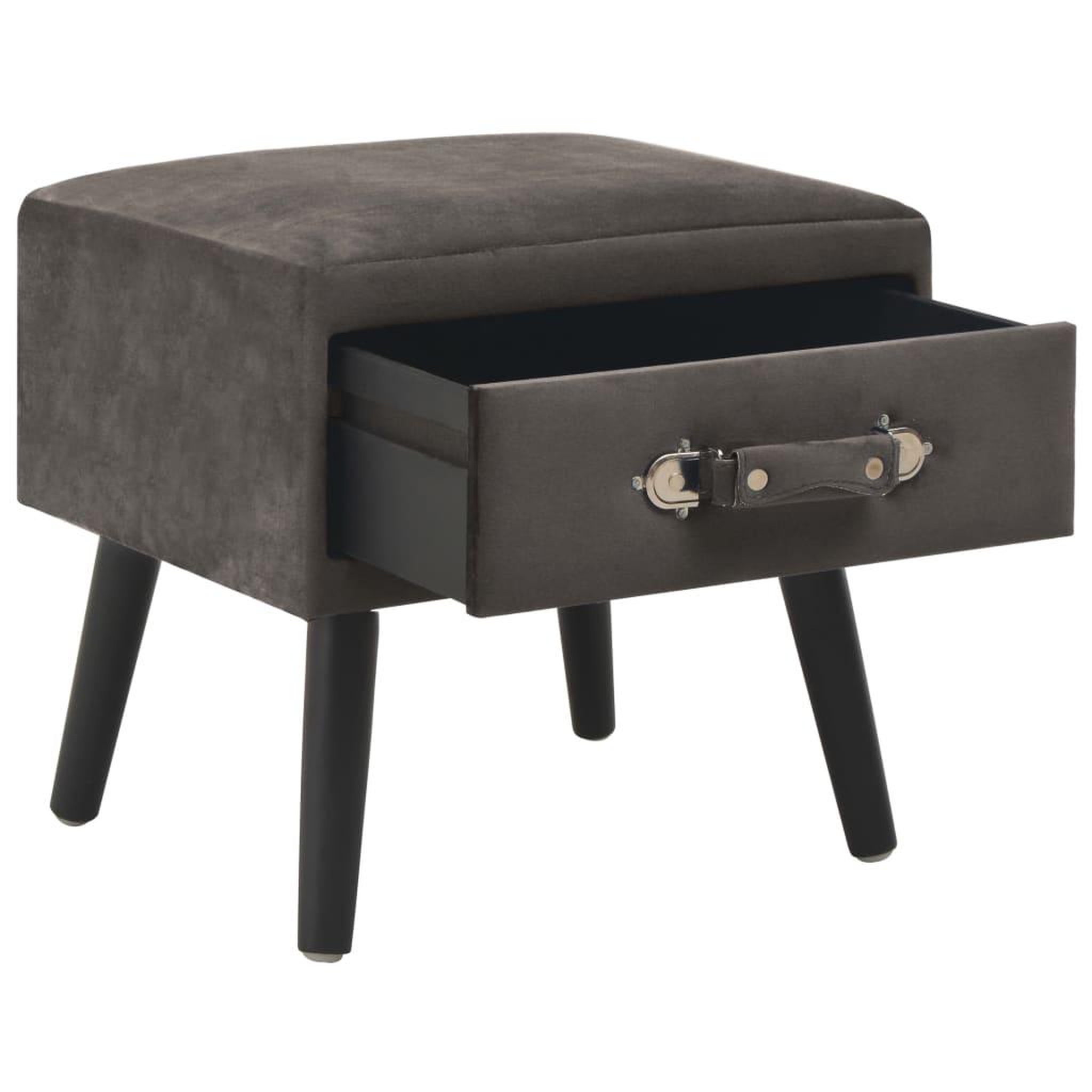 Voir la diapositive 2 : VIDAXL Table de chevet Gris 40x35x40 cm Velours