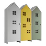 Paris Prix Pack - 3 Armoires Enfant  Casami Bruges  171cm Blanc, Jaune & Vert