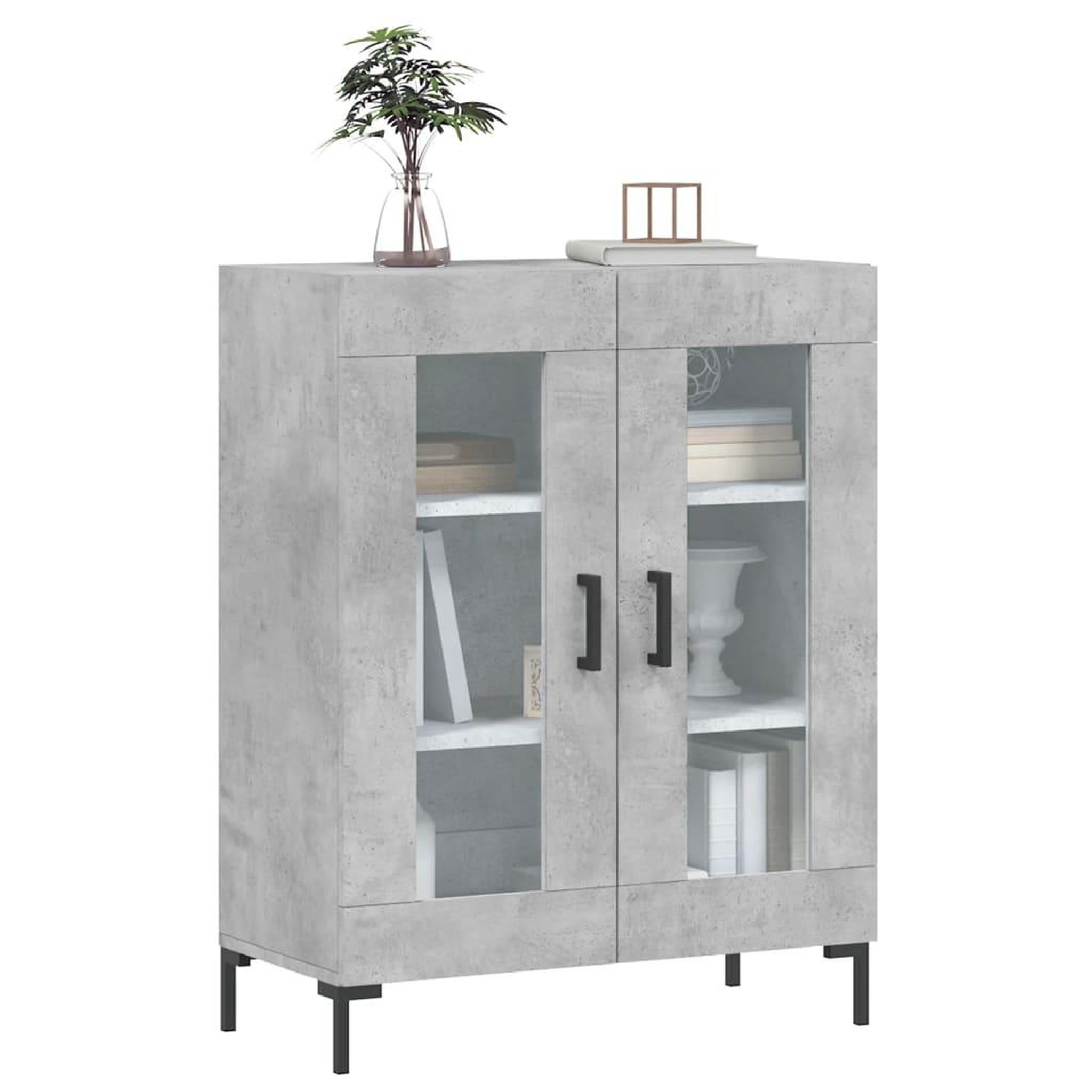 Voir la diapositive 3 : VIDAXL Buffet gris beton 69,5x34x90 cm bois d'ingenierie