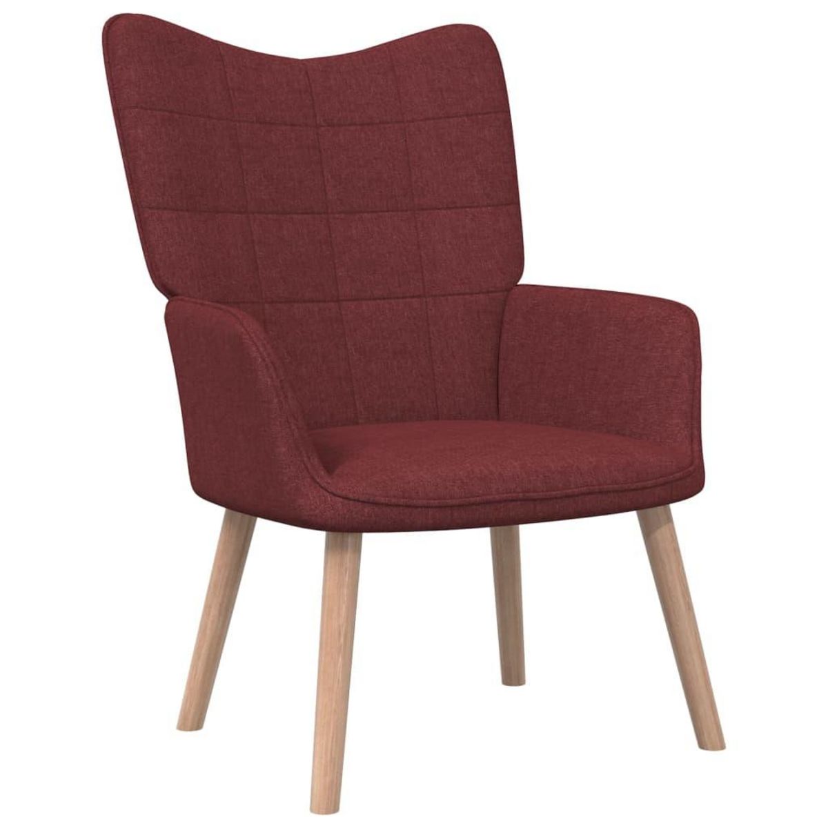 VIDAXL Chaise de relaxation avec tabouret Rouge bordeaux Tissu
