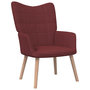 Voir la diapositive 3 : VIDAXL Chaise de relaxation avec tabouret Rouge bordeaux Tissu