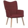 Voir la diapositive 3 : VIDAXL Chaise de relaxation avec tabouret Rouge bordeaux Tissu