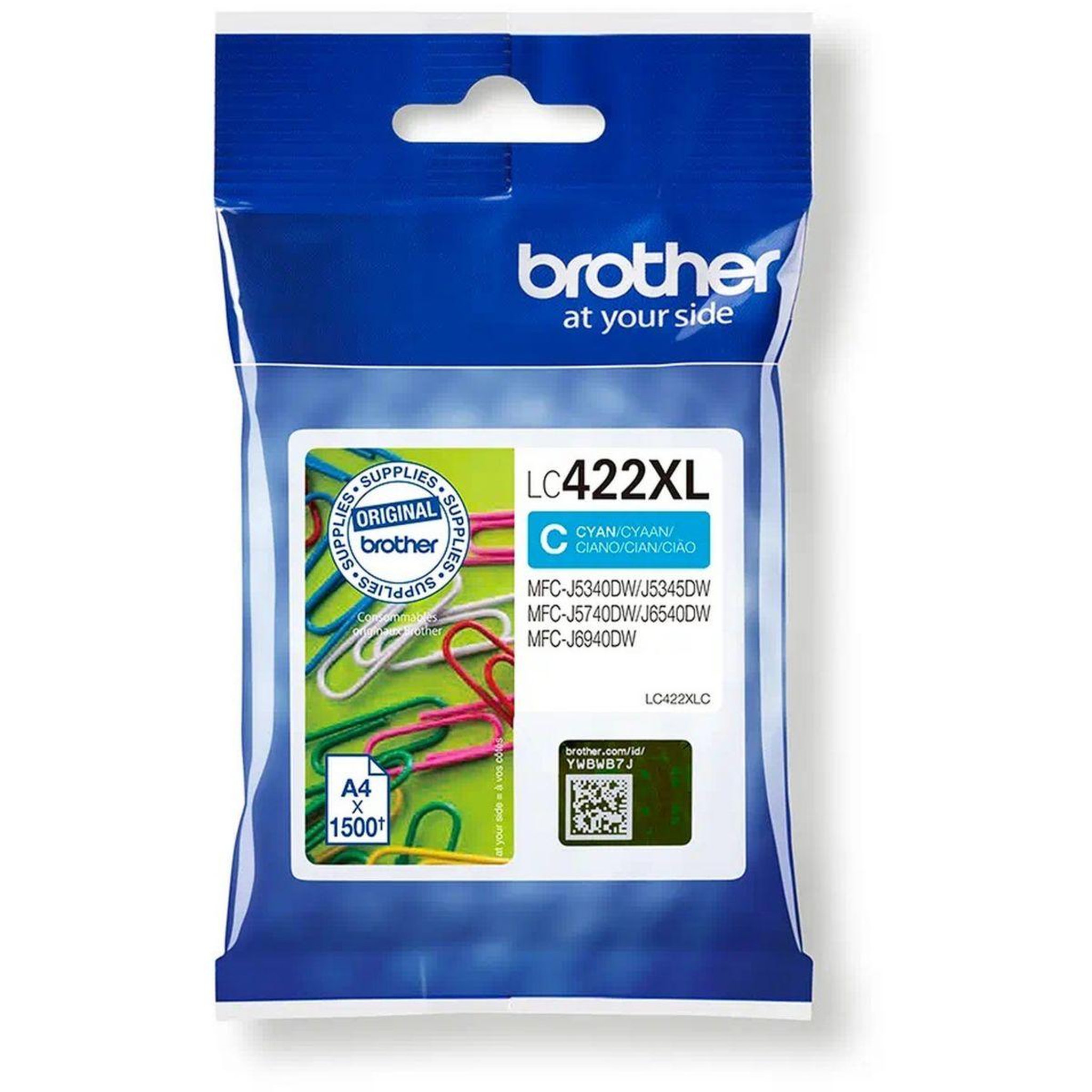 Brother Cartouche d'encre originale lc422 xl cyan haute capacité - lc422xlc