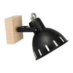 OSTARIA Spot patère orientable 1 abat-jour métal noir