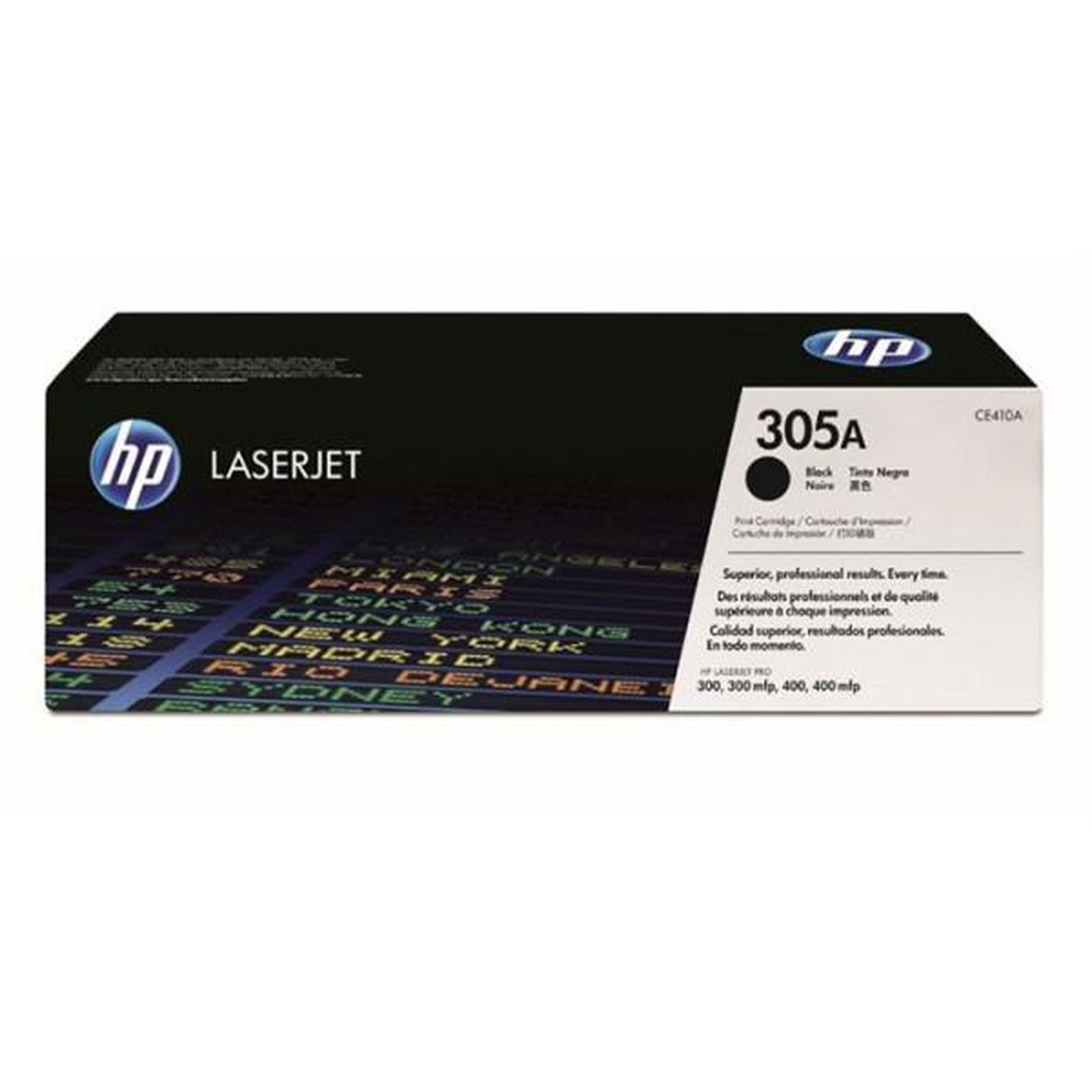 HP Cartouche de toner HP 305A (CE410A) noir pour imprimantes LaserJet Pro 300/400 - Capacité 2200 pages
