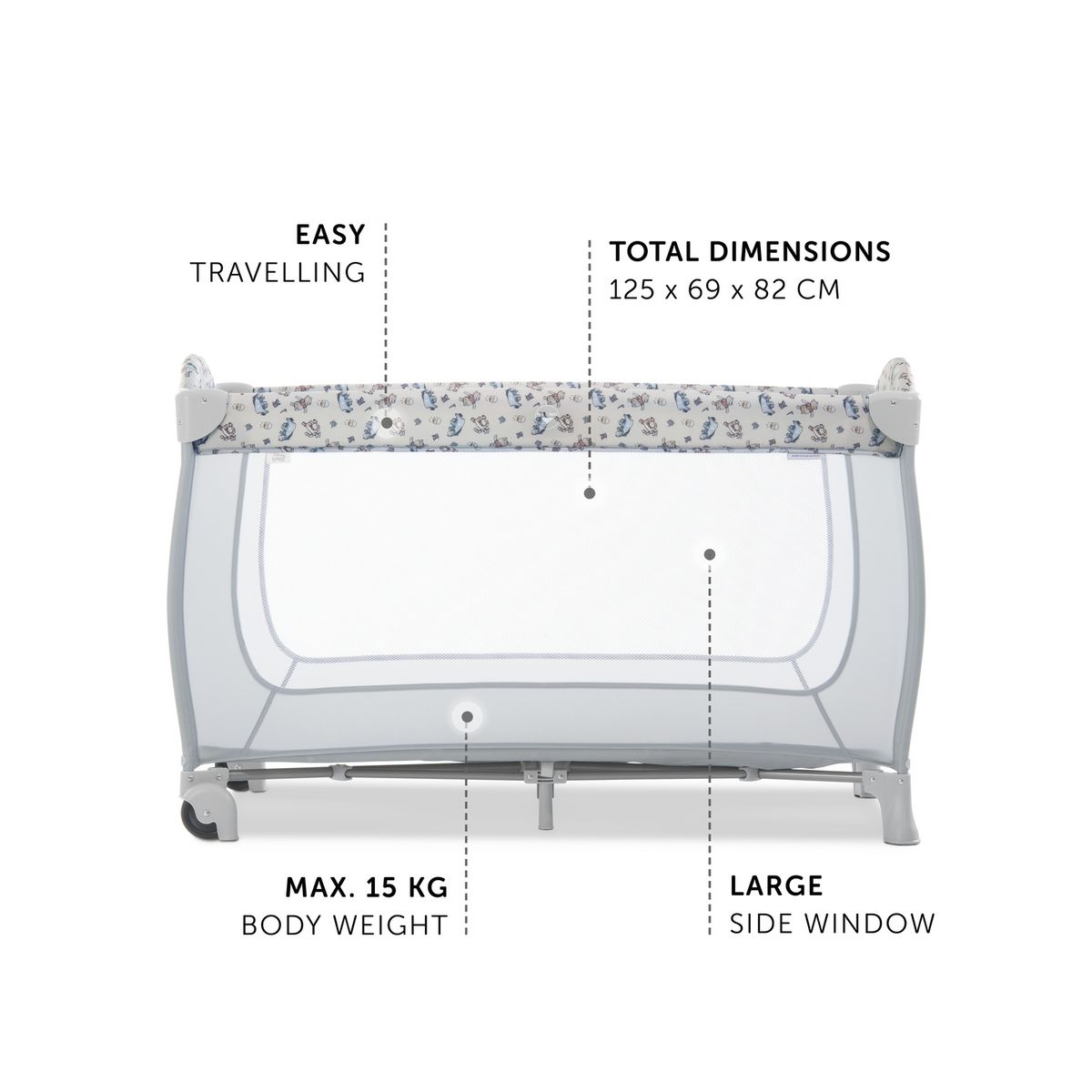 HAUCK Lit Parapluie Sleep and Play Go Plus - Disney - Winnie l'ourson Exploring