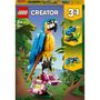 Voir la diapositive 1 : LEGO Creator  31136 - Le perroquet exotique, Jouet de Construction, Figurines Animaux de la Jungle, avec Grenouille et Poisson